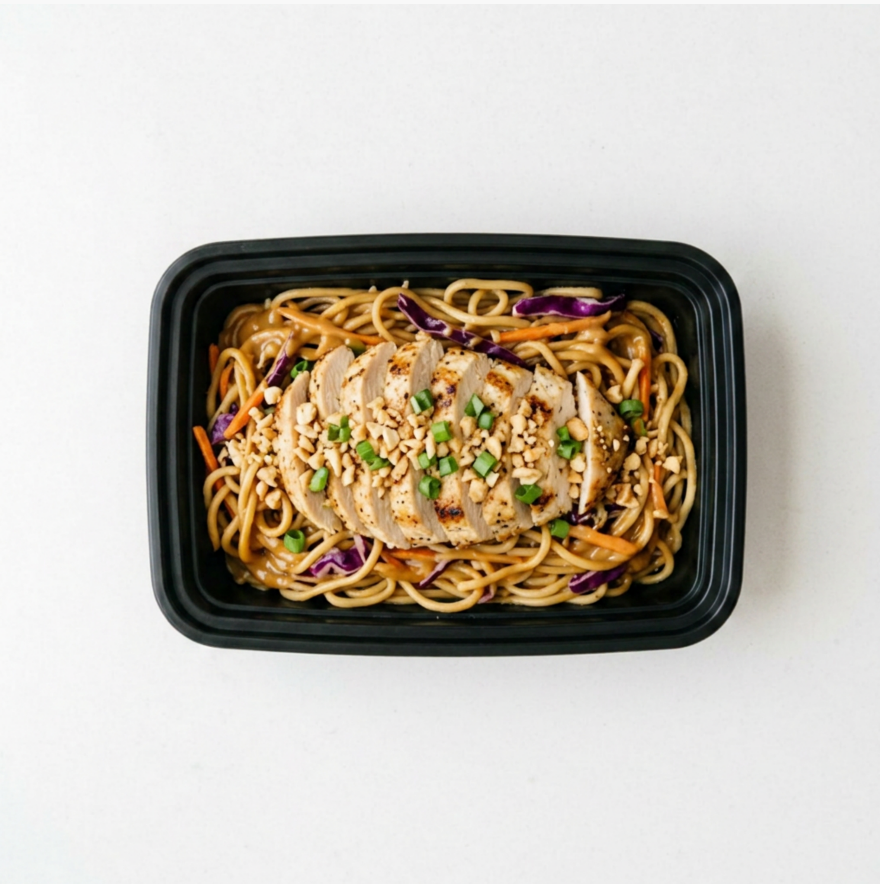 Thai Peanut Chicken & Veggie Noodle Bowl